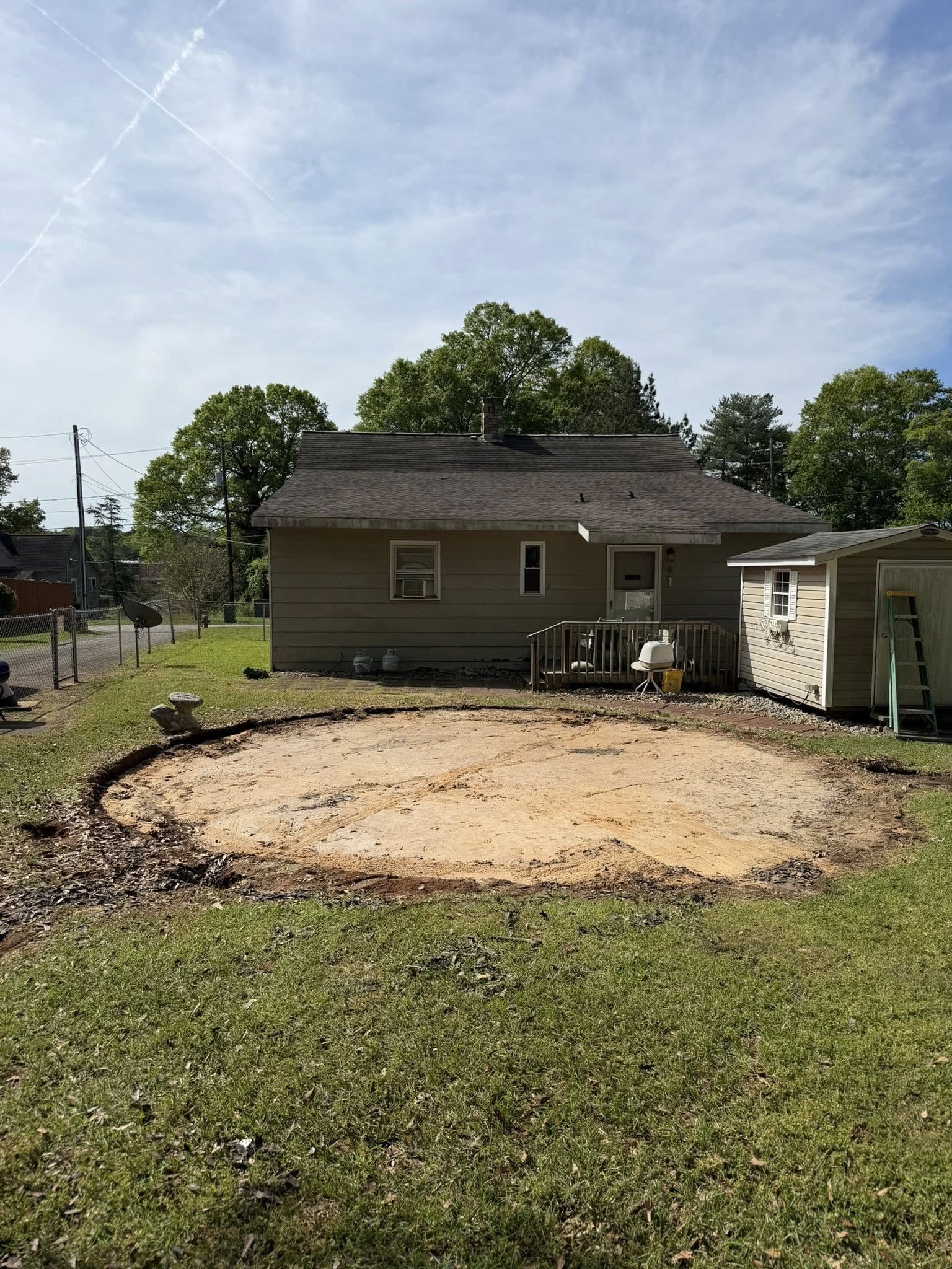 Space cleared after pool and deck removal by Coyles on Call