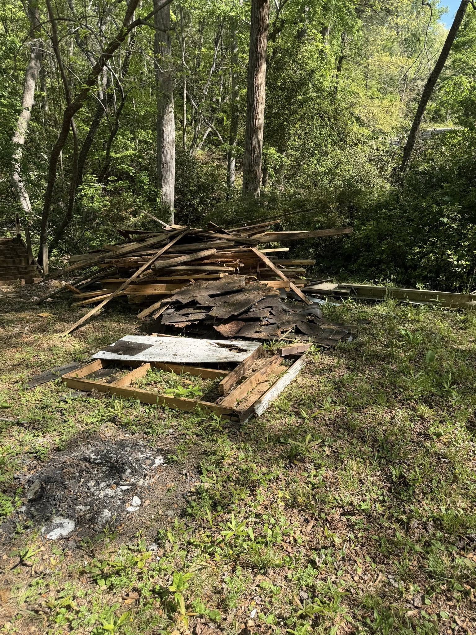 Wood And Debris Haul Away before junk removal by Coyles on Call