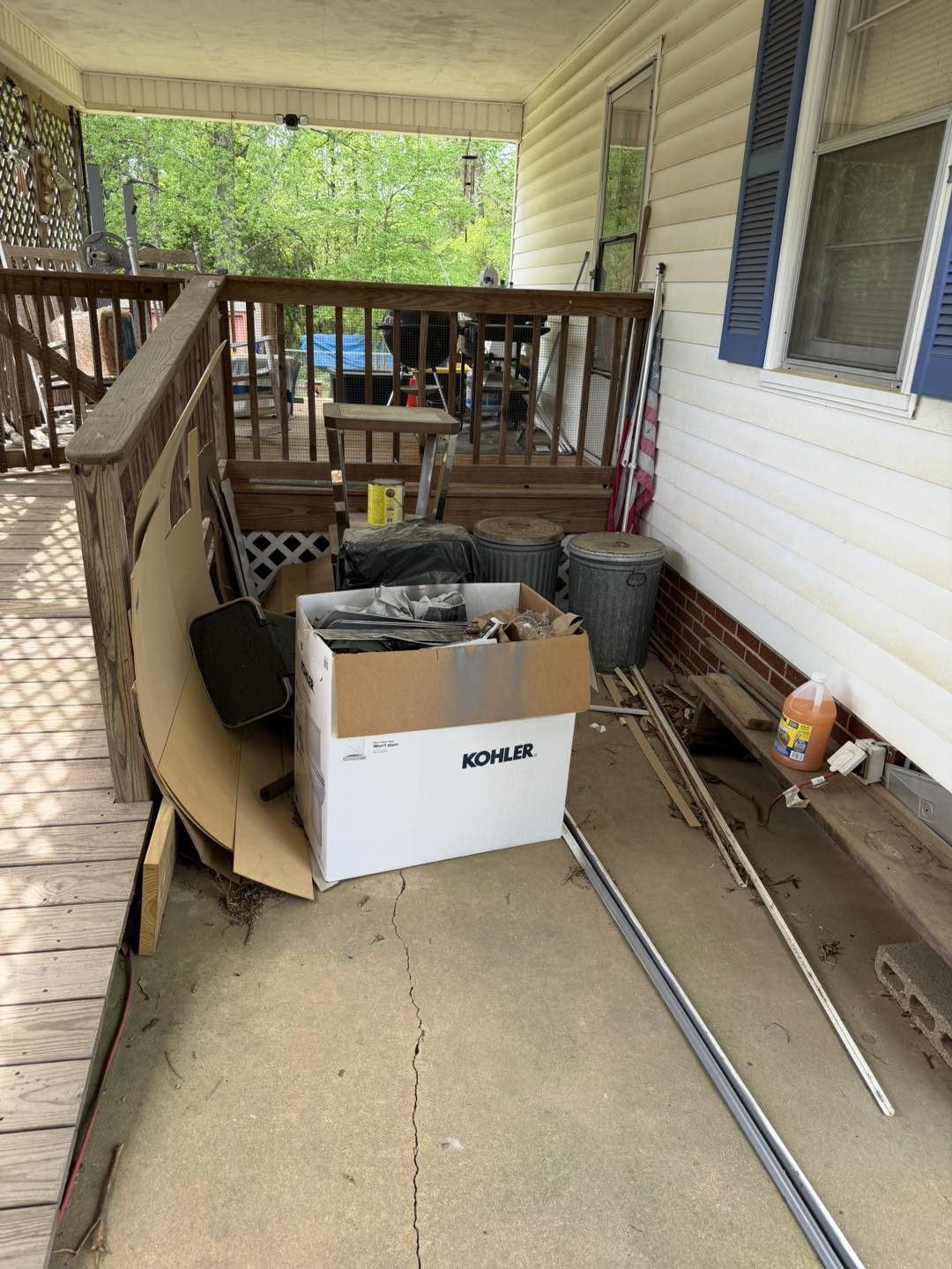 Porch and deck area cleanout