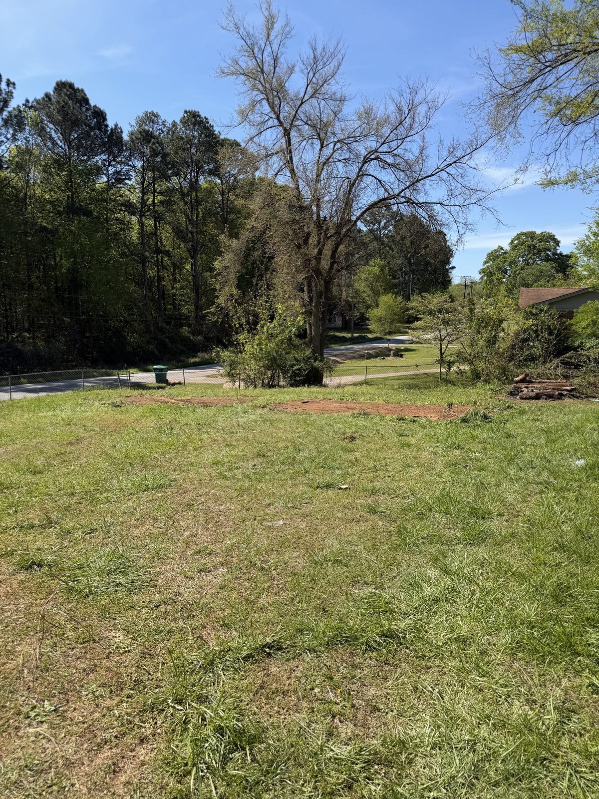 Space cleared after shed cleanout and removal by Coyles on Call