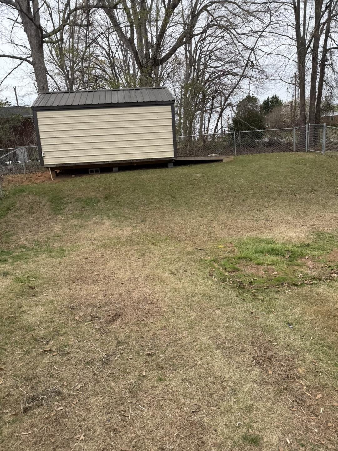 Space cleared after swing set removal by Coyles on Call