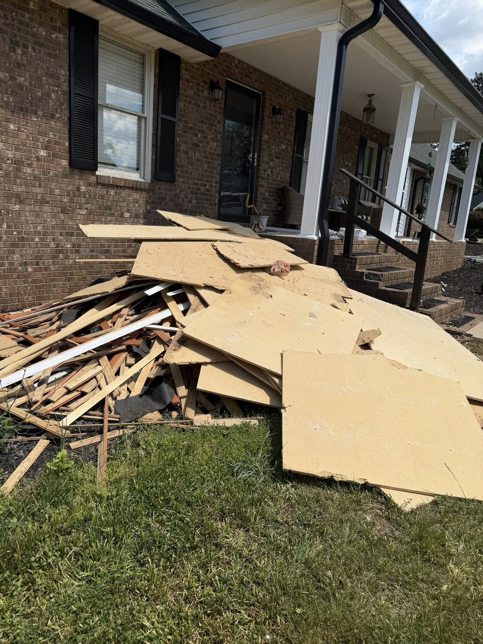 Construction Debris Removal before junk removal by Coyles on Call