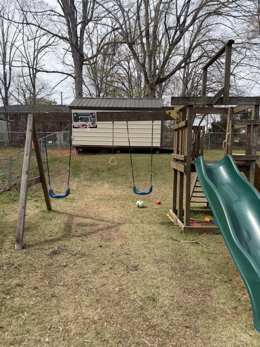 Swing Set Removal before junk removal by Coyles on Call