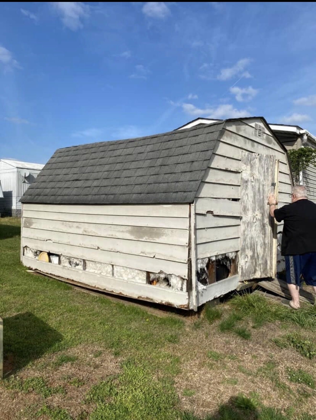 Shed Demolition site before work by Coyles on Call