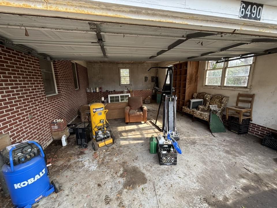 Garage Cleanout before junk removal by Coyles on Call